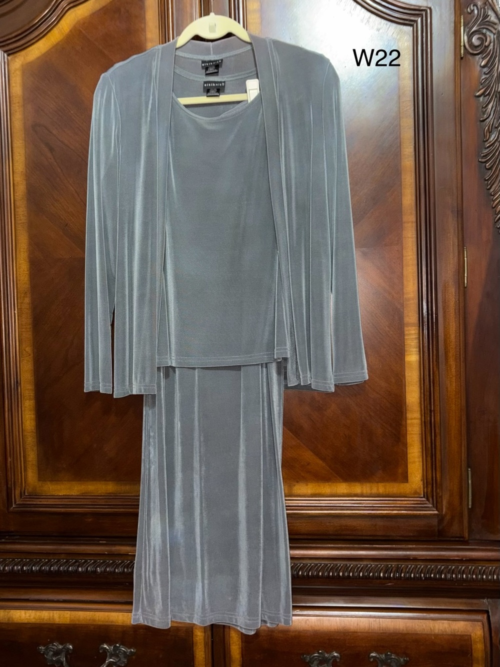 Women’s Gray stretchy Three-Piece Dress Set